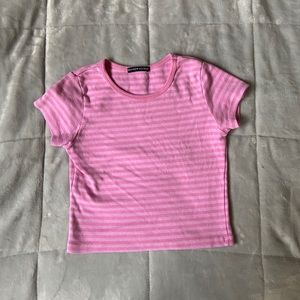 Pink Striped Brandy Top